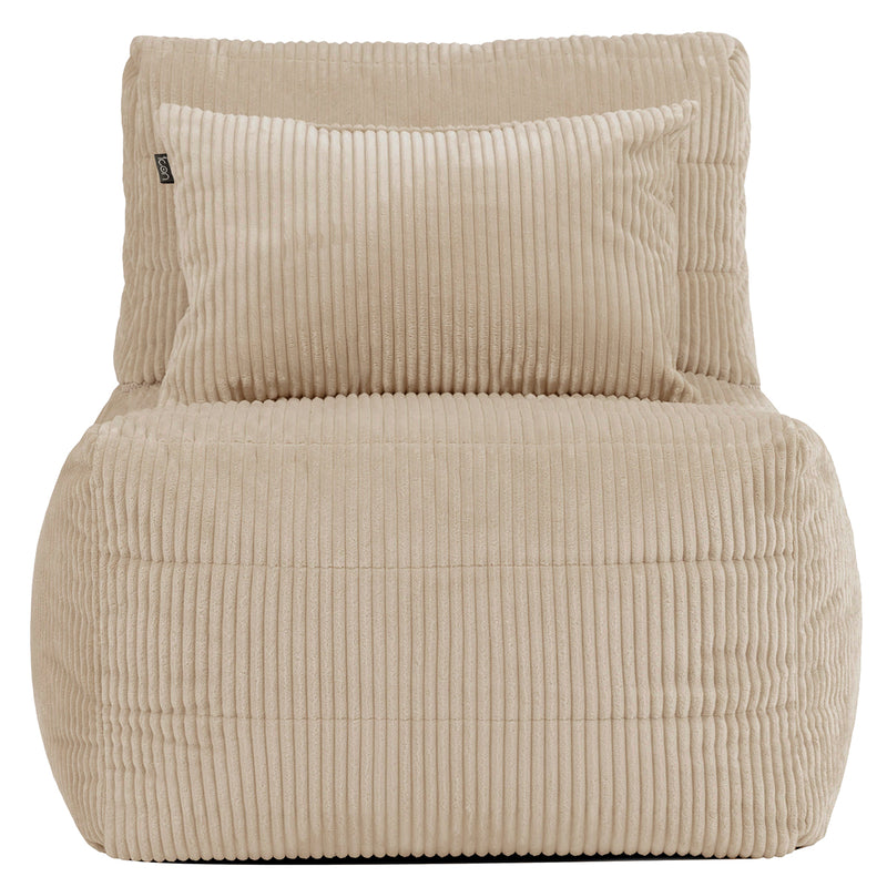 Noa Modularer Sitzsack-Sessel, Jumbo Cord, Steingrau 