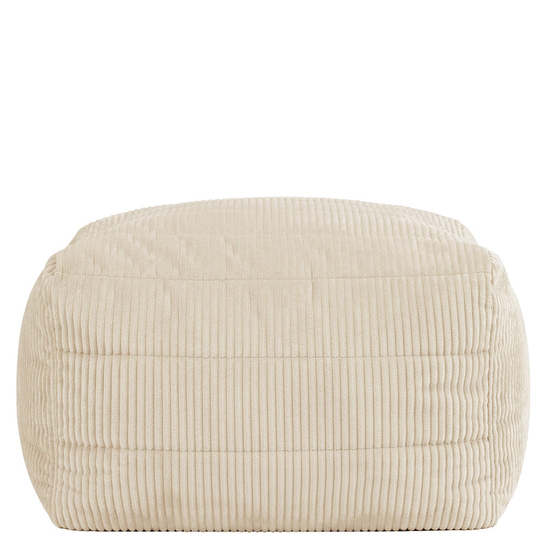 Noa Modularer Sitzsack-Fußhocker, Jumbo Cord, Steingrau  