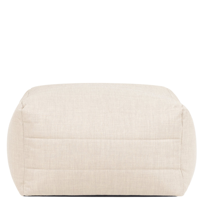Noa Modularer Sitzsack-Fußhocker, Outdoor-Gewebe, Naturfarbe 