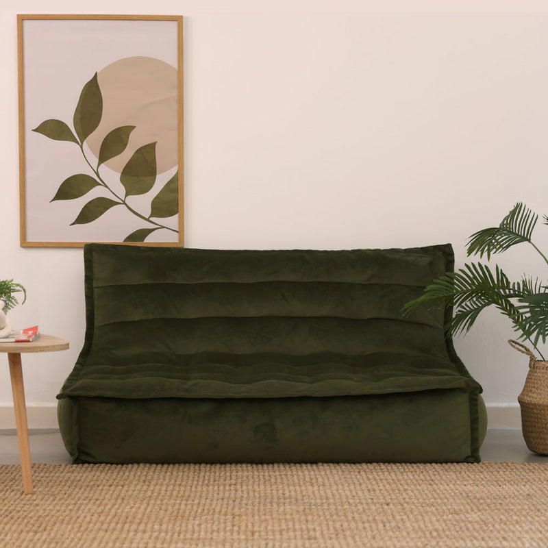 Kota Samt-Sofa – Olivgrün