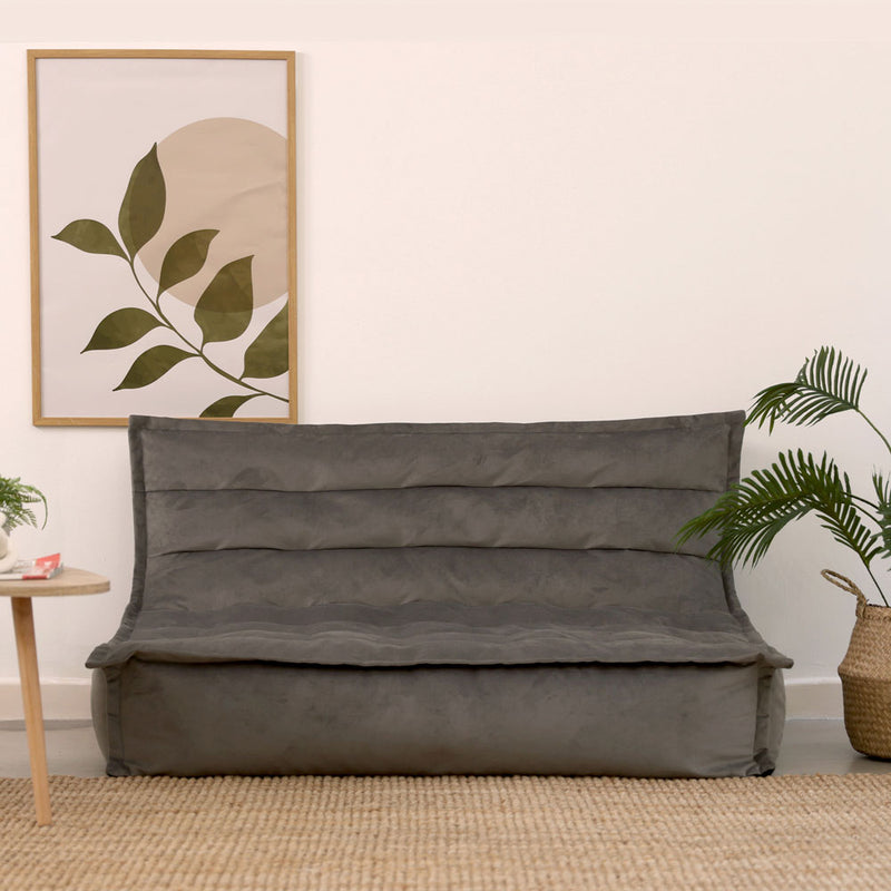 Kota Samt-Sofa, Dunkengrau