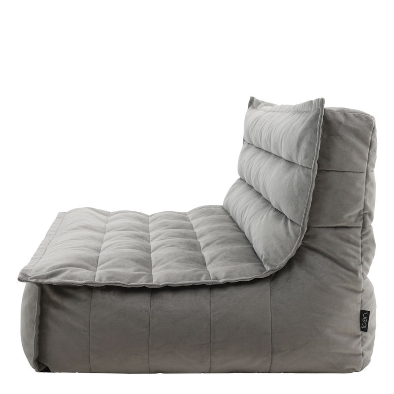 Kota Samt-Sofa, Dunkengrau